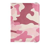 Leather Passport and Vaccine Card Holder Combo Travel Passport Wallet With Vaccination Card Slot Passport Holder Case for Men and Women Waterproof, Blush Pink Camouflage, One Size, Modern