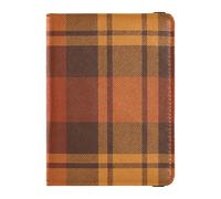 Leather Passport and Vaccine Card Wallet Combo Passport Case Travel Documents Wallet Passport Cover with RFID Blocking for Travel Essential Waterproof, Plaid Grid, One Size, Modern