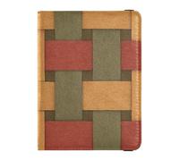 Leather Passport and Vaccine Card Wallet Combo Passport Case Travel Documents Wallet Passport Cover with RFID Blocking for Travel Essential Waterproof, Braid Grid, One Size, Modern