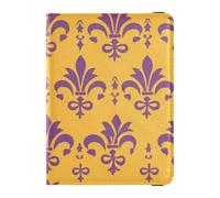 Leather Passport and Vaccine Card Wallet Combo Passport Case Travel Documents Wallet Passport Holder for Men and Women Waterproof, retro purple line, One Size, Modern