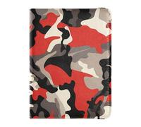 Leather Passport and Vaccine Card Wallet Combo Passport Case Travel Documents Wallet Passport Holder Combo with Vaccine Card Slot for Men and Women Waterproof, camouflage red, One Size, Modern
