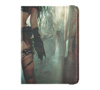 Leather Passport and Vaccine Card Wallet Combo Travel Documents Organizer Protector Passport Holder for Travel Essential Waterproof, Green - Haired Demon Girl Art, One Size, Modern