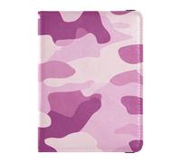 Leather Passport and Vaccine Card Wallet Combo Travel Documents Organizer Protector Passport Holder for Travel Essential Waterproof, Camouflage Lilac purple, One Size, Modern