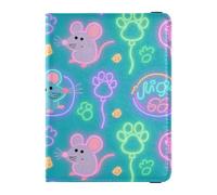 Leather Passport and Vaccine Card Wallet Combo Travel Documents Organizer Protector Passport Holder Combo with Vaccine Card Slot for Travel Essential Waterproof, Cute animal Print, One Size, Modern