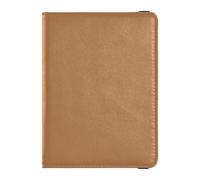 Leather Passport and Vaccine Card Wallet Combo Travel Documents Organizer Protector Passport Holder Case for Men and Women Waterproof, Caramel, One Size, Modern