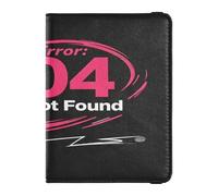 Leather Passport and Vaccine Card Wallet Combo Travel Documents Organizer Protector Passport Holder for Women and Men Waterproof, 404 Error Life Not Found, One Size, Modern