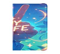 Leather Passport and Vaccine Card Wallet Combo Travel Documents Organizer Protector Passport Holder for Women and Men Waterproof, hand gesture two fingers up MY LIFE, One Size, Modern