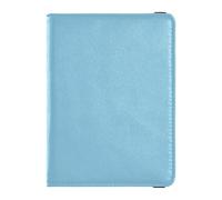 Leather Passport and Vaccine Card Wallet Combo Travel Documents Organizer Protector Passport Holder Case for Men and Women Waterproof, Arctic Ice Blue, One Size, Modern