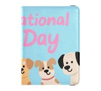 Leather Passport and Vaccine Card Wallet Combo Travel Documents Organizer Protector Passport Holder Combo with Vaccine Card Slot for Travel Essential Waterproof, 1-international dog day, One Size
