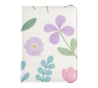 Leather Passport and Vaccine Card Wallet Combo Travel Passport Wallet Passport Holder Case for Travel Essential Waterproof, Retro Flowers Design, One Size, Modern