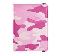 Leather Passport and Vaccine Card Wallet Combo Travel Passport Wallet With Vaccination Card Slot Passport Cover Holder Wallet Case for Men and Women Waterproof, Pink Camouflage, One Size, Modern