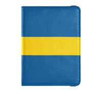 Leather Passport and Vaccine Card Wallet Combo Travel Passport Wallet With Vaccination Card Slot Passport Holder Combo with Vaccine Card Slot for Travel Essential Waterproof, Sweden Flag, One Size