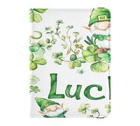 Leather Passport Card Holder Cover Combo Lightweight Passport Wallet for Women Men Family Document Organizer Holder Accessories Travel Essentials St.Patrick's Gnome Luck, St.Patrick's gnome luck, One