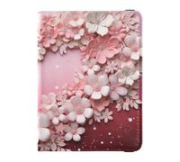 Leather Passport Card Holder Cover Combo Ultra Slim Wallet Combo for Women Men Cute Passport Book Travel Essentials Happy Valentine's Day Flower Heart, Happy Valentine's Day flower heart, One Size,