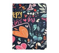 Leather Passport Card Holder Cover Combo Waterproof Passport Case for Women Men Cute Passport Book Travel Floral Leaves Love Hearts Happy Valentine's Day, Floral Leaves Love Hearts Happy Valentine's