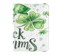 Leather Passport Card Holder Cover Combo Waterproof Passport Case for Women Men Cute Passport Book Travel Essentials St.Patrick's Luck Charms, St.Patrick's luck charms, One Size, Casual
