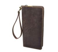 Leather Passport Documents Boarding Pass Wallet Wrist Clutch Organiser Marlo (Oil Brown)