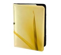 Leather Passport Holder Cover Case Abstract yellow Dragonfly3 Print Eco-Friendly Genuine Leather Travel Essentials