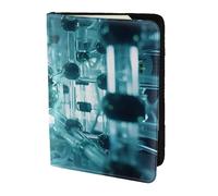 Leather Passport Holder Cover Case abstraction biology chemistry41 Print Eco-Friendly Genuine Leather Travel Essentials
