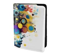 Leather Passport Holder Cover Case Artificial Intelligence Brain Print Eco-Friendly Genuine Leather Travel Essentials