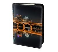 Leather Passport Holder Cover Case Austin Texas3 Print Eco-Friendly Genuine Leather Travel Essentials