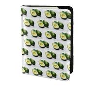 Leather Passport Holder Cover Case Avocado2 Print Eco-Friendly Genuine Leather Travel Essentials
