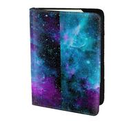 Leather Passport Holder Cover Case Cool star river Print Eco-Friendly Genuine Leather Travel Essentials