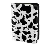 Leather Passport Holder Cover Case cow pattern Print Eco-Friendly Genuine Leather Travel Essentials