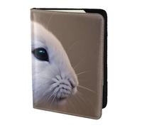 Leather Passport Holder Cover Case cry rabbit Print Eco-Friendly Genuine Leather Travel Essentials