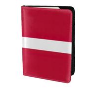 Leather Passport Holder Cover Case Danish flag Print Eco-Friendly Genuine Leather Travel Essentials