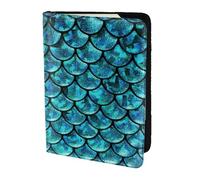 Leather Passport Holder Cover Case Fish Scale. Print Eco-Friendly Genuine Leather Travel Essentials
