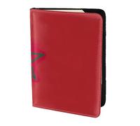 Leather Passport Holder Cover Case Flag of Morocco Print Eco-Friendly Genuine Leather Travel Essentials