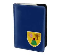 Leather Passport Holder Cover Case Flag of the Turks and Caicos Islands Print Eco-Friendly Genuine Leather Travel Essentials