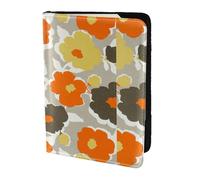 Leather Passport Holder Cover Case Floral Pattern (2) Print Eco-Friendly Genuine Leather Travel Essentials