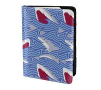 Leather Passport Holder Cover Case Foraging fish Print Eco-Friendly Genuine Leather Travel Essentials