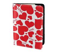 Leather Passport Holder Cover Case Love Heart Print Eco-Friendly Genuine Leather Travel Essentials