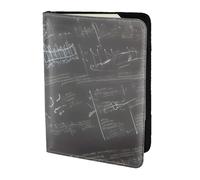 Leather Passport Holder Cover Case math symbols pattern Print Eco-Friendly Genuine Leather Travel Essentials