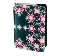 Leather Passport Holder Cover Case Merry Christmas Print Eco-Friendly Genuine Leather Travel Essentials