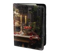 Leather Passport Holder Cover Case Merry Christmas Print Eco-Friendly Genuine Leather Travel Essentials