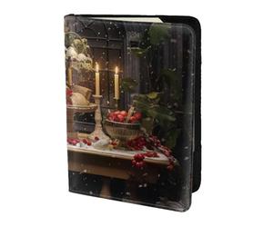 Leather Passport Holder Cover Case Merry Christmas Print Eco-Friendly Genuine Leather Travel Essentials