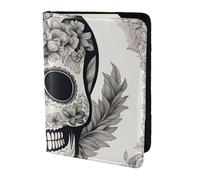 Leather Passport Holder Cover Case Mexican Skull Print Eco-Friendly Genuine Leather Travel Essentials