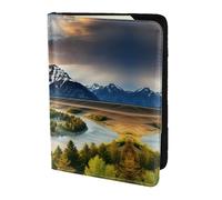 Leather Passport Holder Cover Case National Park Print Eco-Friendly Genuine Leather Travel Essentials