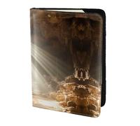 Leather Passport Holder Cover Case Natural Cave Print Eco-Friendly Genuine Leather Travel Essentials