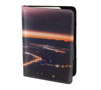 Leather Passport Holder Cover Case Night Sky Print Eco-Friendly Genuine Leather Travel Essentials
