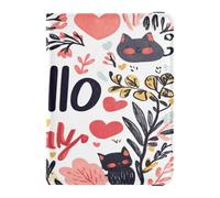 Leather Passport Holder Cover Waterproof Card Holder Passport Case for Women Men Cute Passport Book Travel Essentials Valentines Day Tree Cat Hello, Valentines Day Tree cat Hello, One Size, Casual
