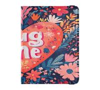 Leather Passport Holder Cover Waterproof Wallet Combo for Women Girl Document Organizer Holder Accessories Travel Valentines Day Flowers Ture Love Heart Hug Me, Valentines Day flowers Ture Love Heart