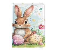 Leather Passport Holder Covers Case Lightweight Wallet Passport Holder for Women and Men Document Organizer Holder Accessories Travel Happy Easter Rabbit Mr & Mrs, Happy Easter Rabbit Mr & Mrs, One