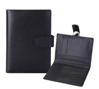 Leather Passport Holder for Travel with AirTag Pocket, RFID Blocking