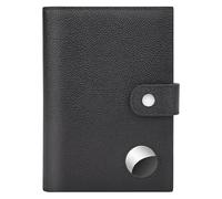 Leather Passport Holder for Travel Women/Men, Passport Wallet With Airtag Slot and RFID Blocking Card Slots,Travel Essentials Anti-Lost（Black）, Black, Leather Passport Holder With Airtag Slot and Rfid