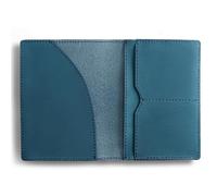 Leather Passport Holder, Retro Double Passport Cover Travel Document Organizer Wallet for Storing Passports Bank Cards ID Cards Blue Classic